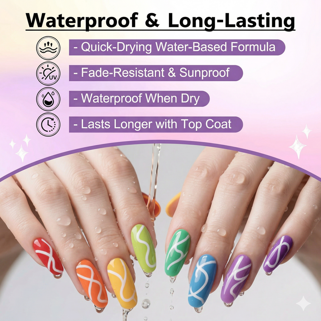 Nail Art Pens Set of 12 Colors
